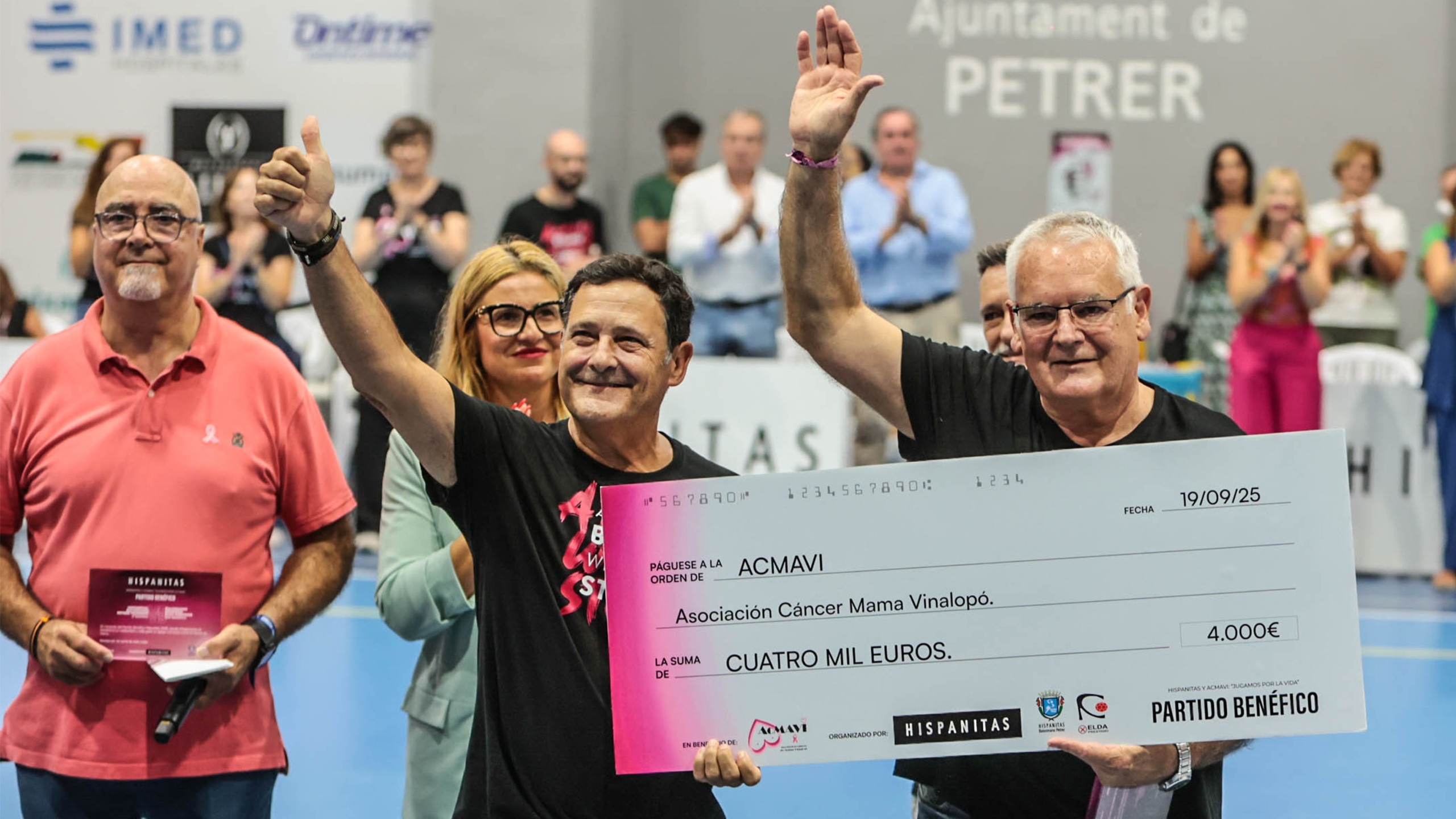 ACMAVI recibe el abrazo de Hispanitas, Bm. Petrer y Elda Prestigio