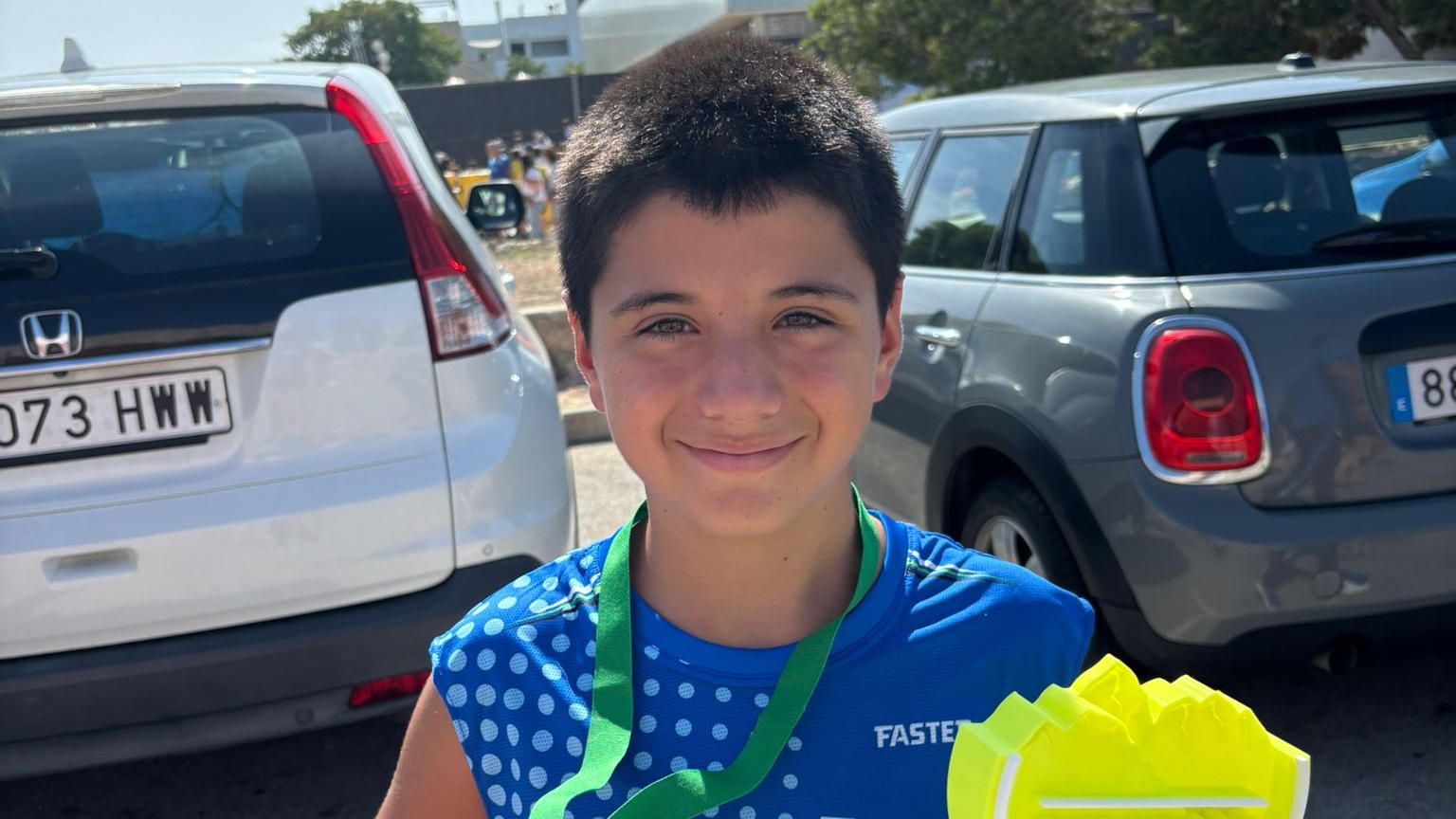 Darío Alba, del Egari Trail, se proclama campeón autonómico alevín de marcha nórdica