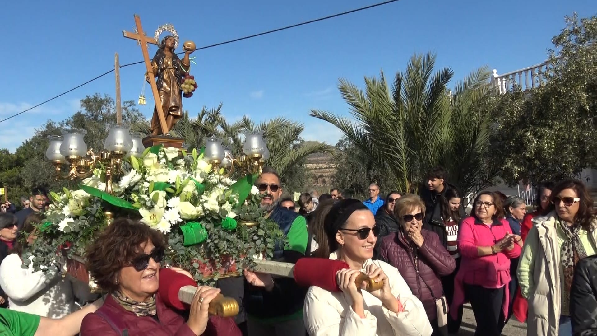 La imagen de Santa María Magdalena será trasladada al casco urbano de Novelda por las obras de emergencia en el Santuario