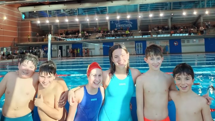 El Club Natación Sax destaca en el Control Alevín de Invierno